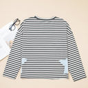  Morgan Stripe Starry Patch Casual Knit Top