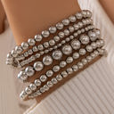 Silver Multi Layered Beaded Bracelet