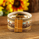  Multicolor Rhinestone Beaded Magnetic Buckle Bracelet