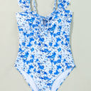  Mya Floral Ruffled Strap One Piece Swimsuit