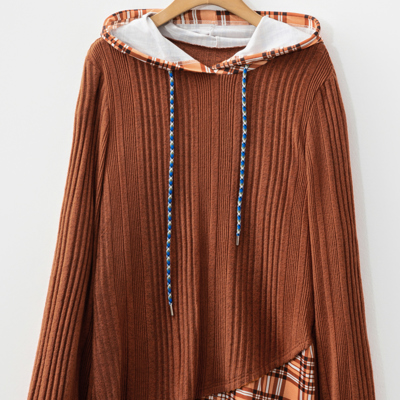 Mya Knit Drawstring Hooded Top