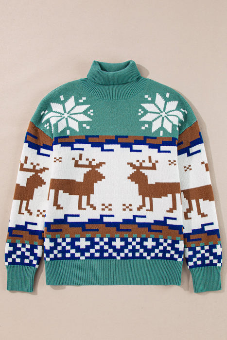 Myla Reindeer Snowflake Turtleneck Sweater