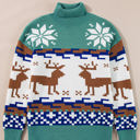  Myla Reindeer Snowflake Turtleneck Sweater