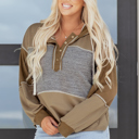 Green Small Myrabella Exposed Seam Half Pullover