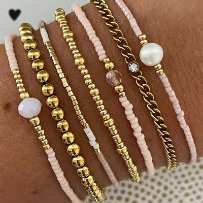 Nancy Simple Beaded Layer Bracelet