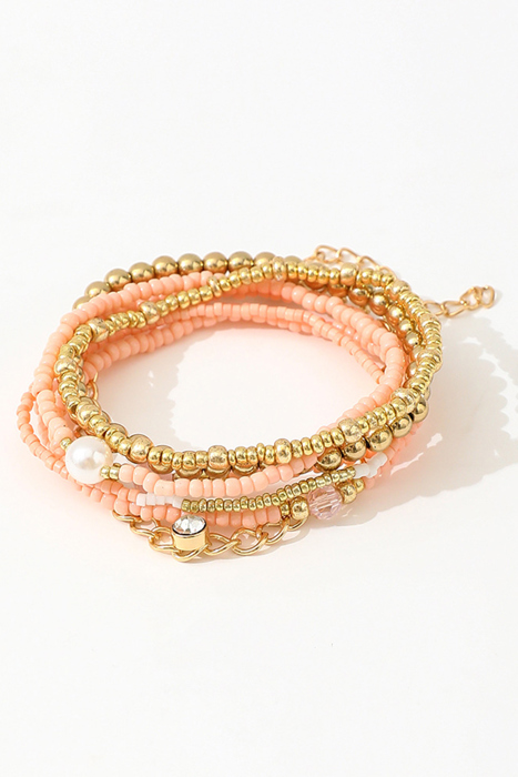 Nancy Simple Beaded Layer Bracelet