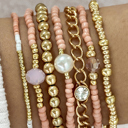  Nancy Simple Beaded Layer Bracelet