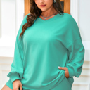  Naomi Drop Shoulder Pullover PLUS Top