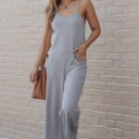  Naomi Pocket Spaghetti Strap Wide Leg Jumpsuit