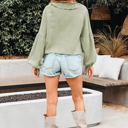  Natalia Bow Tie Front Ruffle Trim Long Sleeve Gauze Blouse