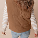  Natalia Corduroy Zipped Puffer Vest