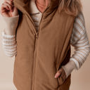  Natalia Corduroy Zipped Puffer Vest