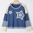  Natalie Knitted Star Patchwork Oversize Top