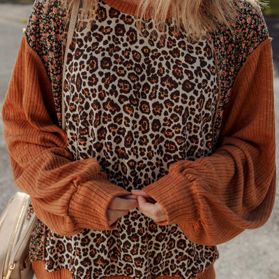 Natalie Leopard & Floral Patchwork Loose Top