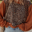  Natalie Leopard & Floral Patchwork Loose Top