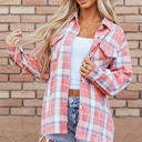  Natalie Plaid Button Up Shacket