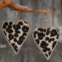  Natalie Print Heart Shape Earrings