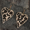  Natalie Print Heart Shape Earrings