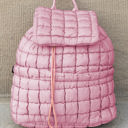 Pink Natalie Quilted Puffer Backpack