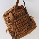 Coffee Natalie Quilted Puffer Backpack