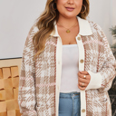  Navy Trim Front Cardigan PLUS Sweater