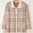  Navy Trim Front Cardigan PLUS Sweater