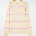  Navy Valentine Ribbed Knit Sweater