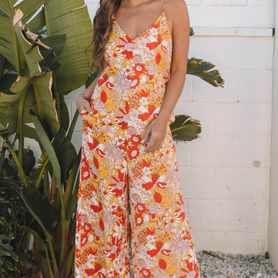 Navy Wide Leg Sleeveless Jumpsuit