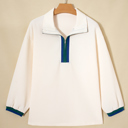 White Medium Naya Polo Zip Up Jumper