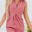  Nayeli Zipped Collar Drawstring Waist Dress