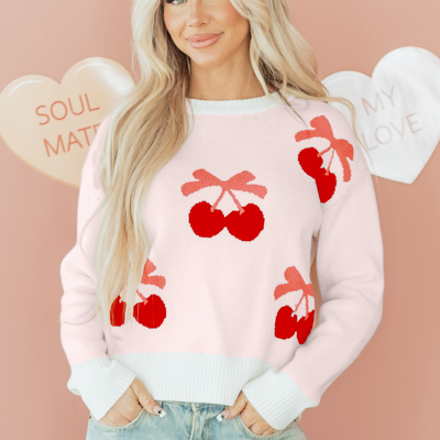 Nevaeh Pattern Drop Shoulder Sweater