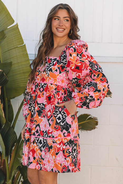 Nicole Puff Sleeve Mini Dress