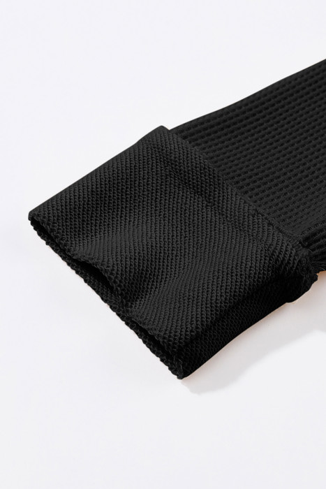 Nina Waffle Knit Long Sleeve Top