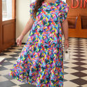  Noa Plus Size Ruffled Short Sleeve Maxi Dress
