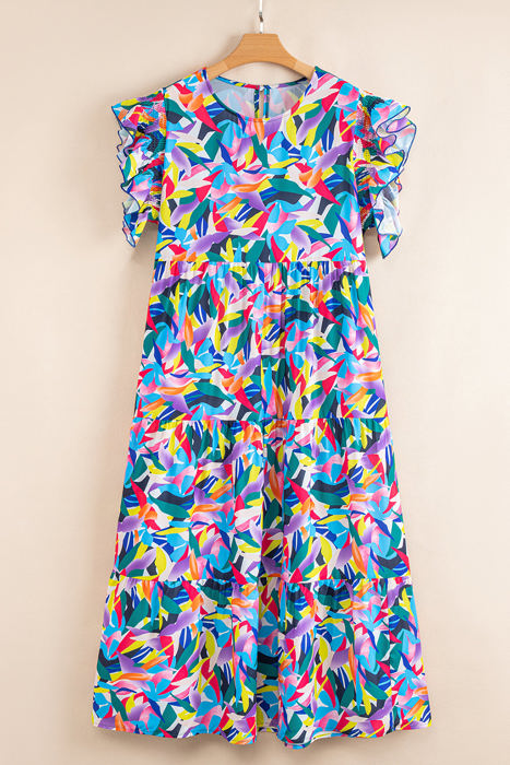 Noa Plus Size Ruffled Short Sleeve Maxi Dress