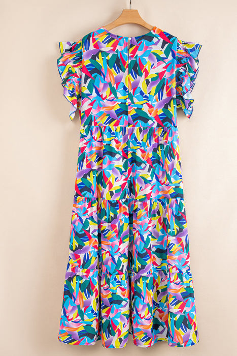 Noa Plus Size Ruffled Short Sleeve Maxi Dress