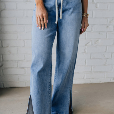 Noah Rise Drawstring Casual Jeans