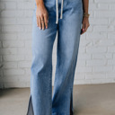 Myosotis Size 14 Noah Rise Drawstring Casual Jeans