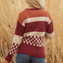  Noelle Checkered Knitted Sweater