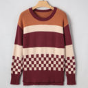  Noelle Checkered Knitted Sweater