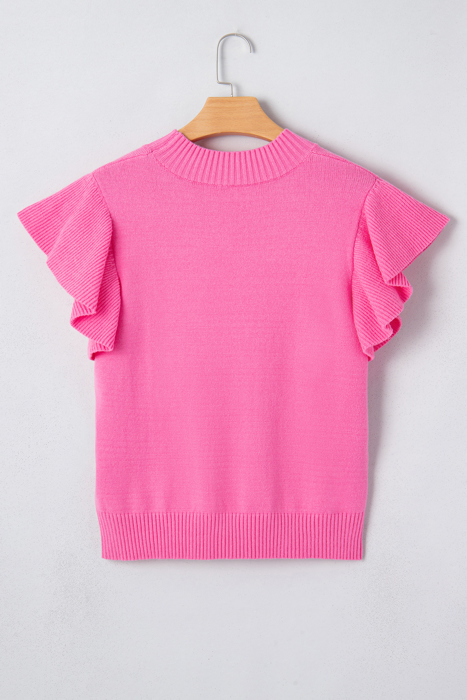 Noelle Ruffle Short Sleeve Sweater
