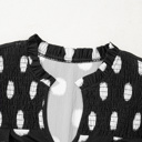  Nola Notched Balloon Sleeve Blouse