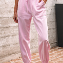  Noor Solid Color Jogger Pants