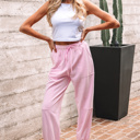  Noor Solid Color Jogger Pants