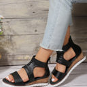  Nora Crisscross Hollowed Gladiator Sandals