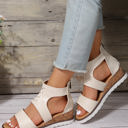  Nora Crisscross Hollowed Gladiator Sandals