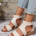  Nora Crisscross Hollowed Gladiator Sandals