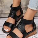 Black Size 8.5 Nora Crisscross Hollowed Gladiator Sandals