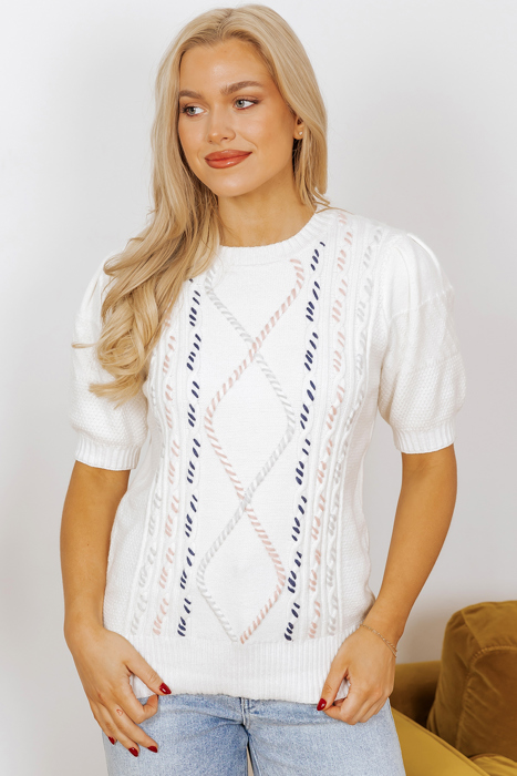 Nova Knit Short Sleeve Sweater