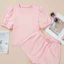  Nova Puff Sleeve Pearl Embellished Scallop Set